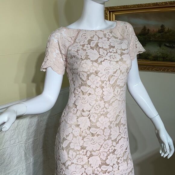 Vince Camuto Ballerina Pink Lace Sheath Dress - Picture 6 of 14
